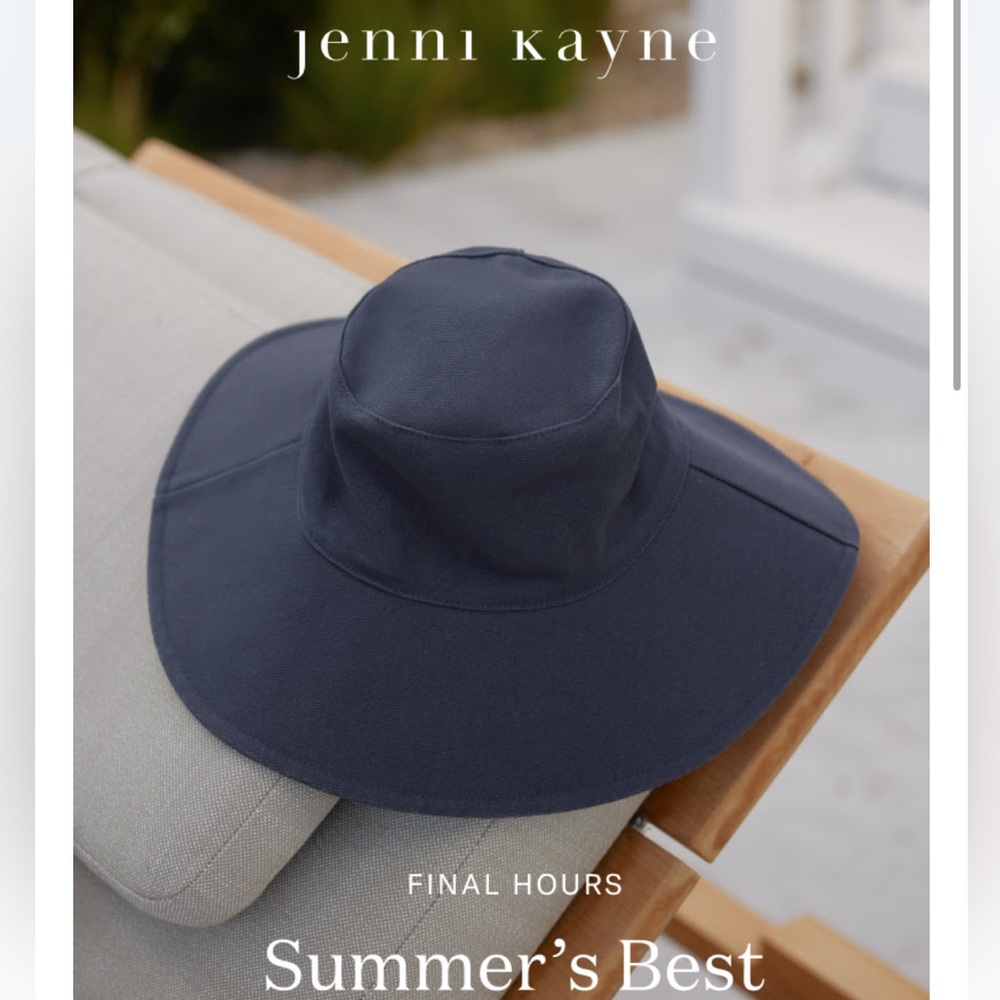 Jenni Kayne Cotton canvas hat, navy S/M